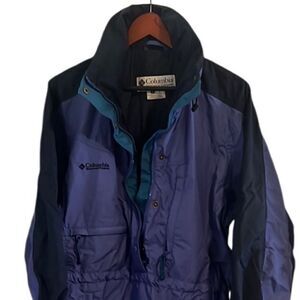 Columbia Lavender 3/4 Zip Multipockets Pullover Hooded Ski Jacket Size L